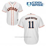 Maglia Baseball Uomo Houston Astros Evan Gattis 11 Bianco Home Cool Base