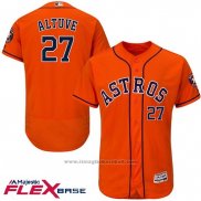 Maglia Baseball Uomo Houston Astros Jose Altuve Arancione Flex Base Autentico Collection