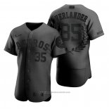 Maglia Baseball Uomo Houston Astros Justin Verlander Award Collection AL Cy Young Nero