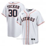 Maglia Baseball Uomo Houston Astros Kyle Tucker 2022 World Series Champions Home Replica Bianco