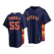 Maglia Baseball Uomo Houston Astros Ryan Pressly Replica Alternato Blu