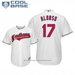 Maglia Baseball Uomo Indians Yonder Alonso Cool Base Home Bianco