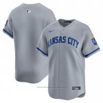 Maglia Baseball Uomo Kansas City Royals Away Limited Grigio