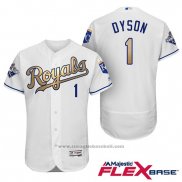 Maglia Baseball Uomo Kansas City Royals Campeones 1 Jarrod Dyson Flex Base Or