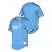 Maglia Baseball Uomo Kansas City Royals Cooperstown Collection Mesh Wordmark V-Neck Blu1