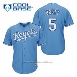 Maglia Baseball Uomo Kansas City Royals George Brett 5 Powder Blu Alternato Cool Base