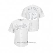 Maglia Baseball Uomo Kansas City Royals Jorge Soler019 Players Weekend El Crudo Replica Bianco