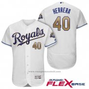 Maglia Baseball Uomo Kansas City Royals Kelvin Herrera Bianco Alternato Flex Base