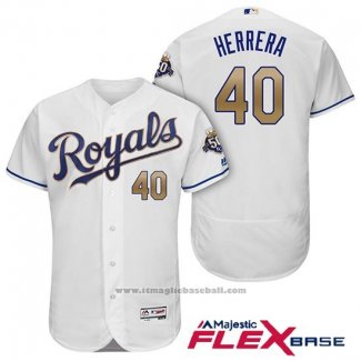 Maglia Baseball Uomo Kansas City Royals Kelvin Herrera Bianco Alternato Flex Base