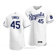 Maglia Baseball Uomo Kansas City Royals Kyle Zimmer Autentico Primera Bianco