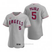 Maglia Baseball Uomo Los Angeles Angels Albert Pujols Autentico 2020 Road Grigio