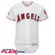 Maglia Baseball Uomo Los Angeles Angels Blank Bianco Flex Base Autentico Collection