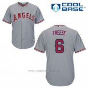 Maglia Baseball Uomo Los Angeles Angels David Freese 6 Grigio Cool Base