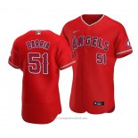 Maglia Baseball Uomo Los Angeles Angels Jaime Barria Autentico Alternato Rosso