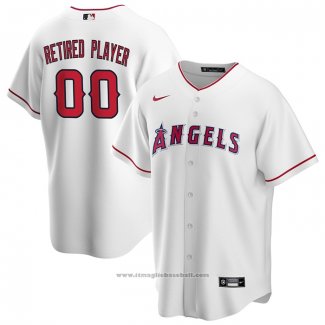 Maglia Baseball Uomo Los Angeles Angels Primera Pick-A-player Retired Roster Replica Bianco