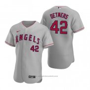 Maglia Baseball Uomo Los Angeles Angels Reid Detmers Autentico Road Grigio