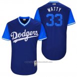 Maglia Baseball Uomo Los Angeles Dodgers 2017 Little League World Series Tony Watson Blu