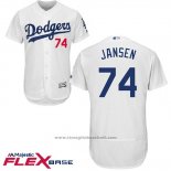 Maglia Baseball Uomo Los Angeles Dodgers 74 Kenley Jansen Bianco 2017 Flex Base