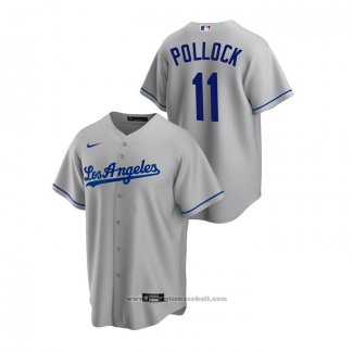 Maglia Baseball Uomo Los Angeles Dodgers A.j. Pollock Flex Base Grigio