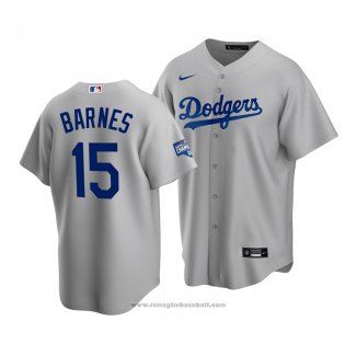 Maglia Baseball Uomo Los Angeles Dodgers Austin Barnes 2020 Replica Alternato Grigio