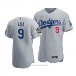 Maglia Baseball Uomo Los Angeles Dodgers Gavin Lux 2020 Autentico Alternato Grigio