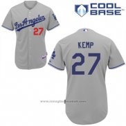 Maglia Baseball Uomo Los Angeles Dodgers Grigio Matt Kemp Cool Base Giocatore