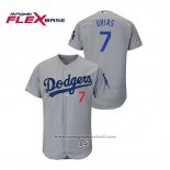 Maglia Baseball Uomo Los Angeles Dodgers Julio Urias Flex Base Grigio