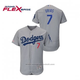 Maglia Baseball Uomo Los Angeles Dodgers Julio Urias Flex Base Grigio