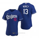 Maglia Baseball Uomo Los Angeles Dodgers Max Muncy Autentico 2020 Alternato Blu