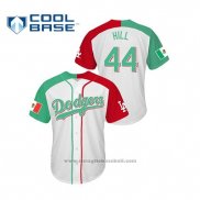 Maglia Baseball Uomo Los Angeles Dodgers Rich Hill Cool Base Mexican Heritage Night Bianco