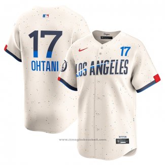 Maglia Baseball Uomo Los Angeles Dodgers Shohei Ohtani 2024 City Connect Limited Crema