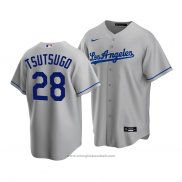 Maglia Baseball Uomo Los Angeles Dodgers Yoshitomo Tsutsugo Replica Grigio