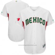 Maglia Baseball Uomo Mexico Clasico Mundial de Baseball 2017 Personalizzate Bianco