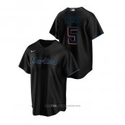 Maglia Baseball Uomo Miami Marlins Jon Berti Replica Alternato Nero