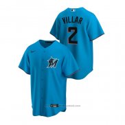 Maglia Baseball Uomo Miami Marlins Jonathan Villar Replica Alternato Blu