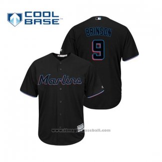 Maglia Baseball Uomo Miami Marlins Lewis Brinson Cool Base Alternato 2019 Nero