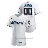 Maglia Baseball Uomo Miami Marlins Personalizzate Autentico Nike Bianco
