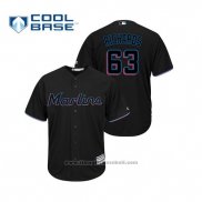 Maglia Baseball Uomo Miami Marlins Trevor Richards Cool Base Alternato 2019 Nero