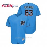 Maglia Baseball Uomo Miami Marlins Trevor Richards Flex Base Autentico Collection Alternato 2019 Blu
