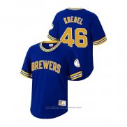 Maglia Baseball Uomo Milwaukee Brewers Corey Knebel Cooperstown Collection Blu