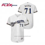 Maglia Baseball Uomo Milwaukee Brewers Josh Hader Autentico Flex Base Bianco