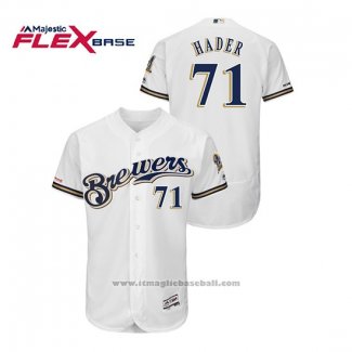 Maglia Baseball Uomo Milwaukee Brewers Josh Hader Autentico Flex Base Bianco