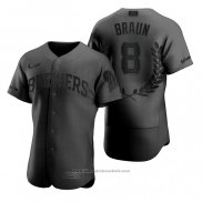 Maglia Baseball Uomo Milwaukee Brewers Ryan Braun Award Collection NL MVP Nero