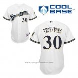 Maglia Baseball Uomo Milwaukee Brewers Tyler Thornburg 30 Bianco Home Cool Base