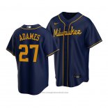 Maglia Baseball Uomo Milwaukee Brewers Willy Adames Replica Blu