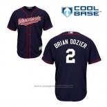 Maglia Baseball Uomo Minnesota Twins Brian Dozier 2 Blu Alternato Cool Base