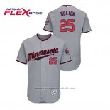 Maglia Baseball Uomo Minnesota Twins Byron Buxton 150 Anniversario Autentico Flex Base Grigio