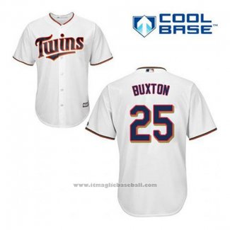 Maglia Baseball Uomo Minnesota Twins Byron Buxton 25 Bianco Home Cool Base