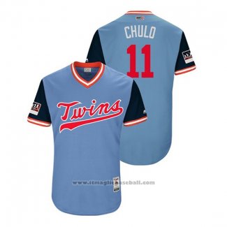 Maglia Baseball Uomo Minnesota Twins Jorge Polanco 2018 LLWS Players Weekend Chulo Blu