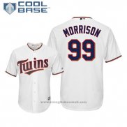 Maglia Baseball Uomo Minnesota Twins Logan Morrison Cool Base Home Bianco